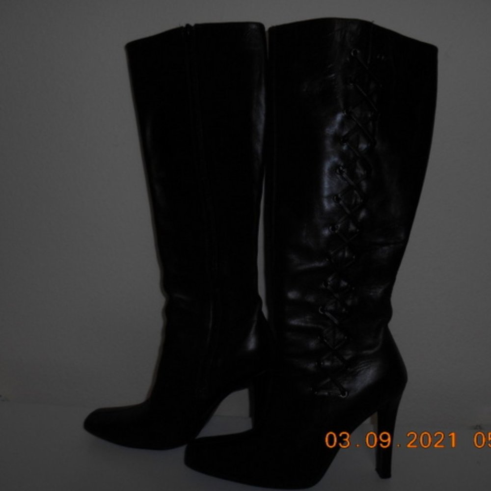 Colin Stuart black knee high boots